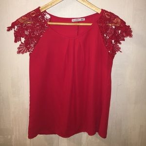 Red blouse